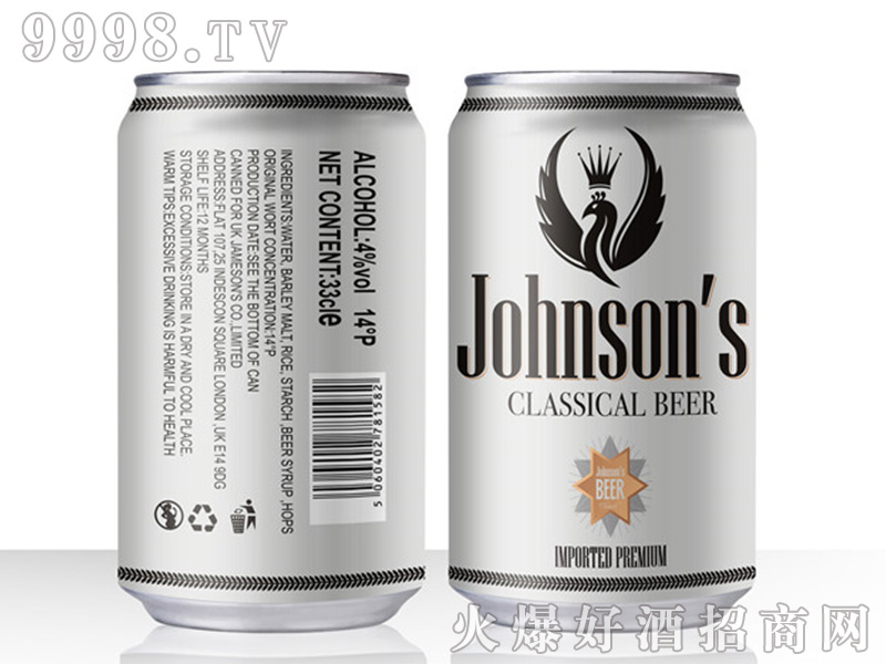 JOHNSONS BEERơ�ơ�14��330ML��