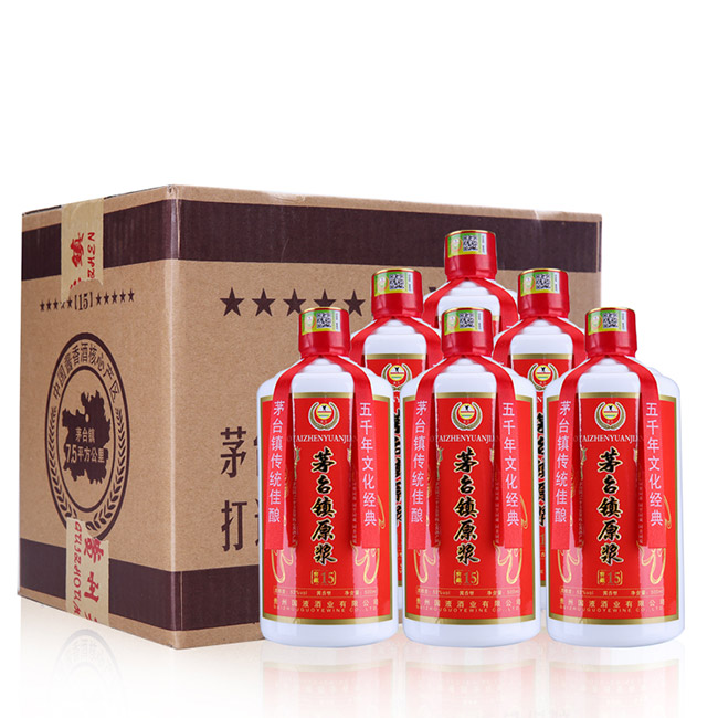 茅臺鎮(zhèn)原漿酒窖藏15 53°500ml醬香型白酒