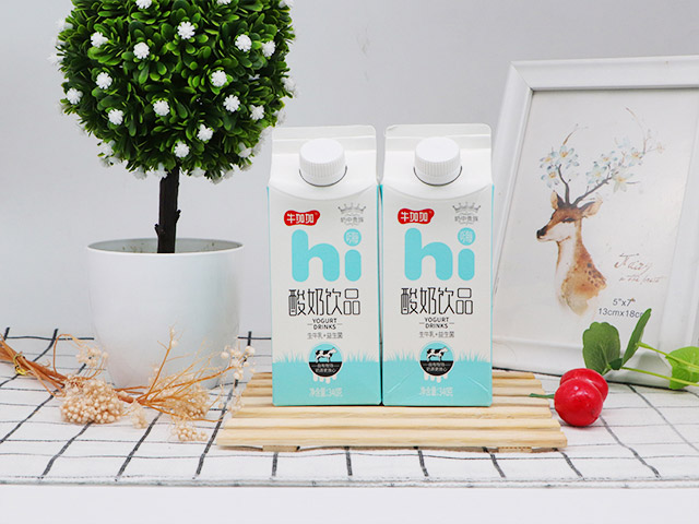 牛加加酸奶飲品生牛乳+益生菌340g(屋頂包酸牛奶飲品)