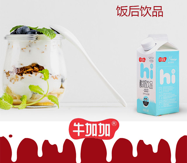 牛加加酸奶飲品生牛乳+益生菌340g(屋頂包酸牛奶飲品)