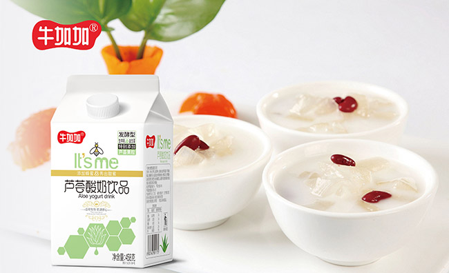 牛加加蘆薈酸奶飲品458克