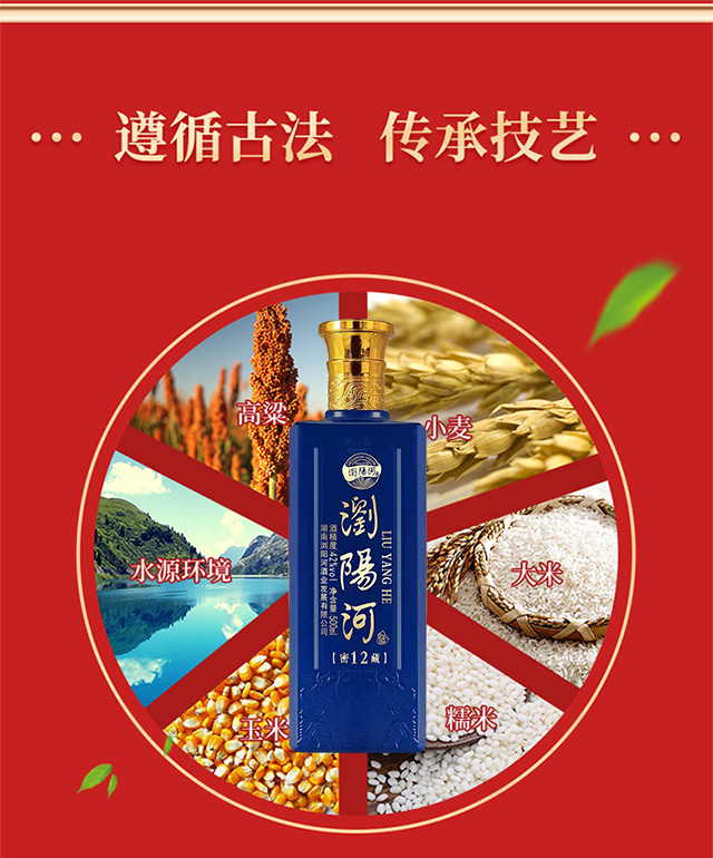 瀏陽河酒密藏12 42°500ml濃香型白酒