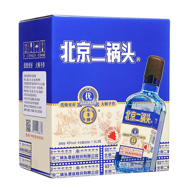 永豐牌北京二鍋頭優(yōu)級酒·大藍(lán)領(lǐng) 清香型【42° 1.5L】